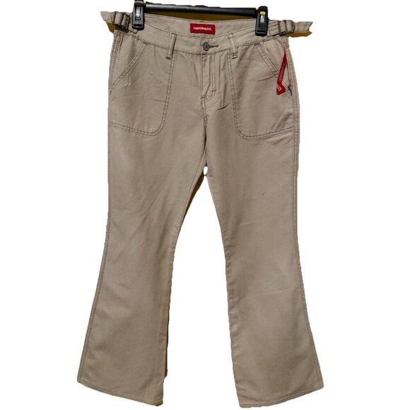 Unionbay Women Brown Casual Pants Size 9 Hip-hugger Extra Low Rise Flared Bottom - Picture 1 of 6